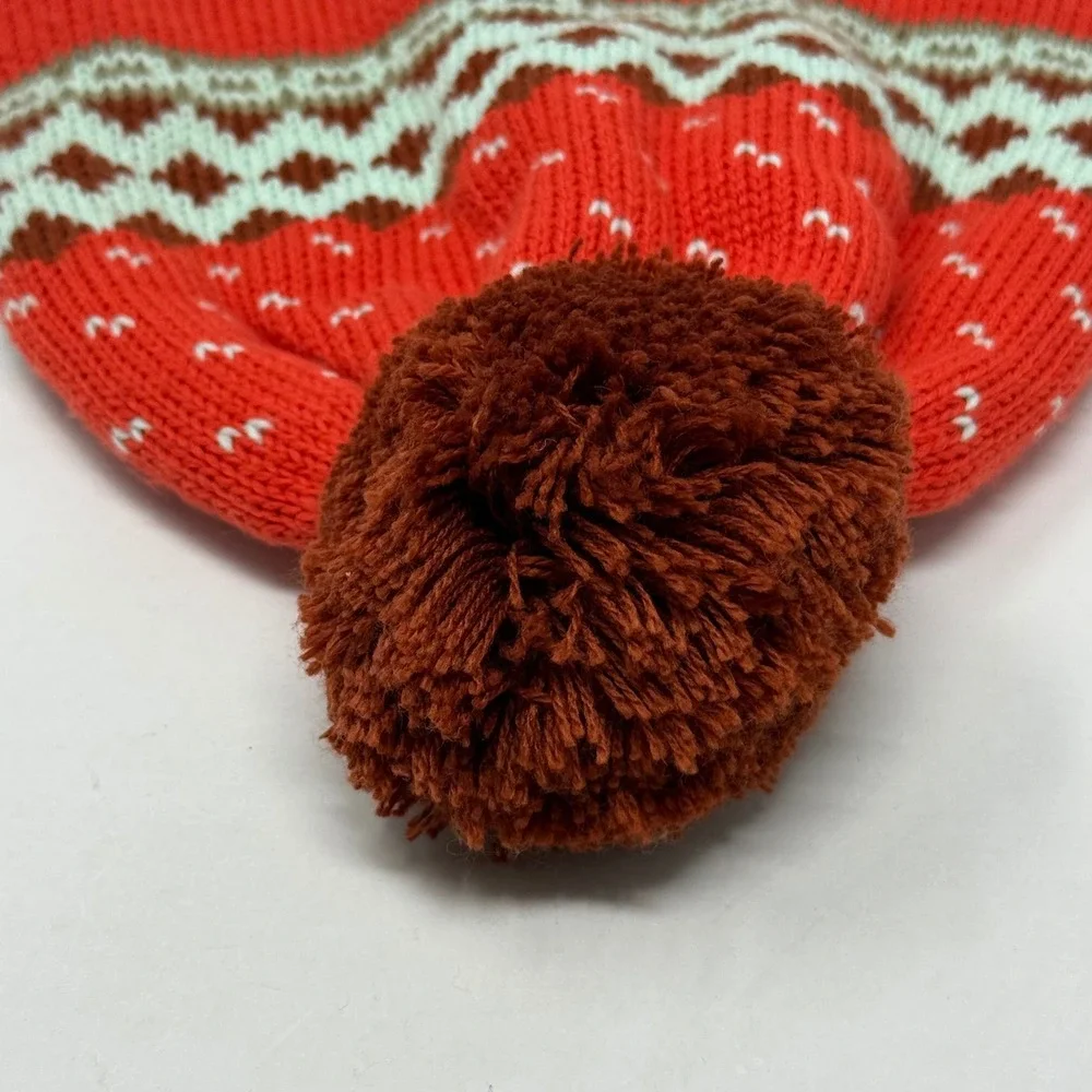 Mountain Hardwear Womens‎ Mountain Graphic Pom Beanie Orange OL8166 One Size